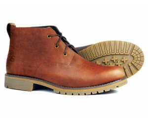 York Mens Havana Brown Leather Country Chukka Boot